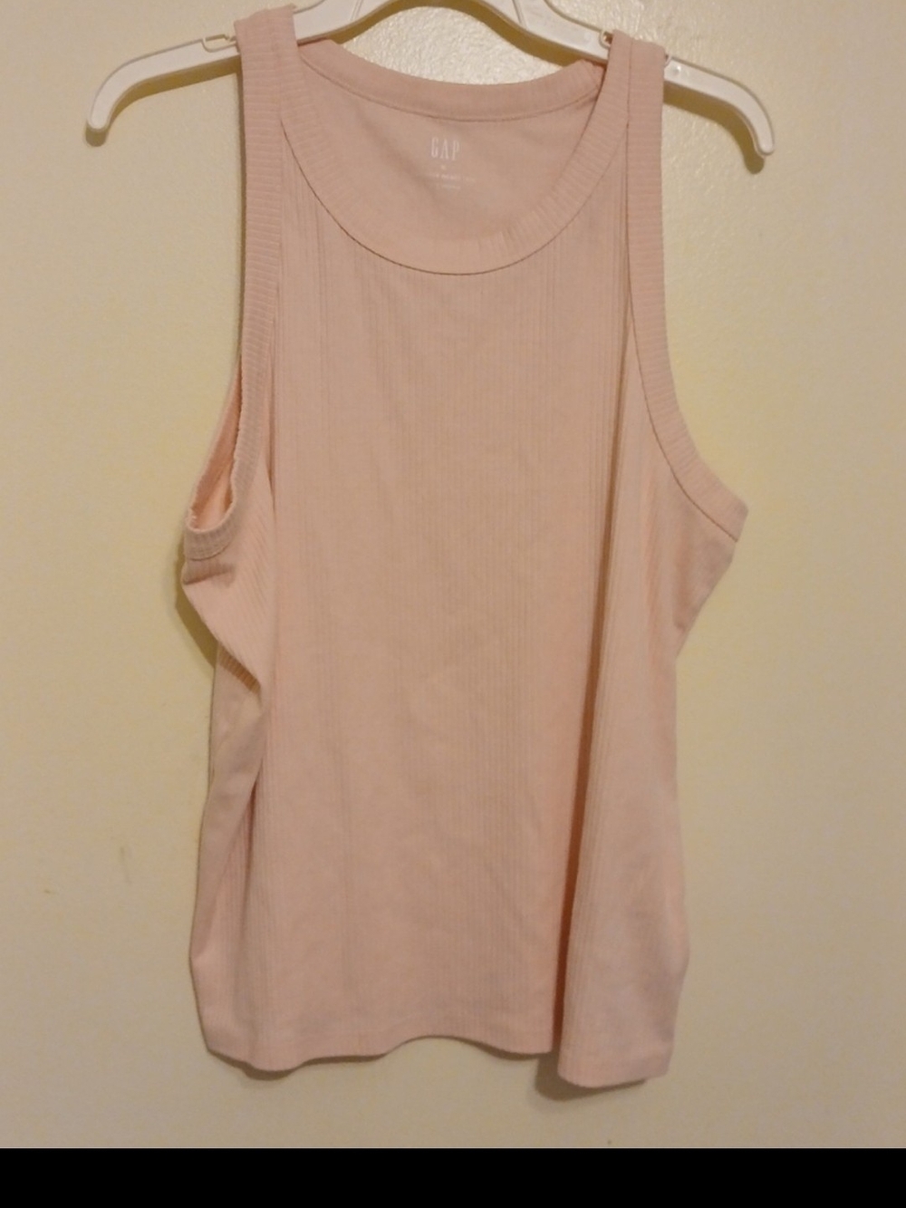 GAP Ribbed Pale Peach Women's Tank Top
